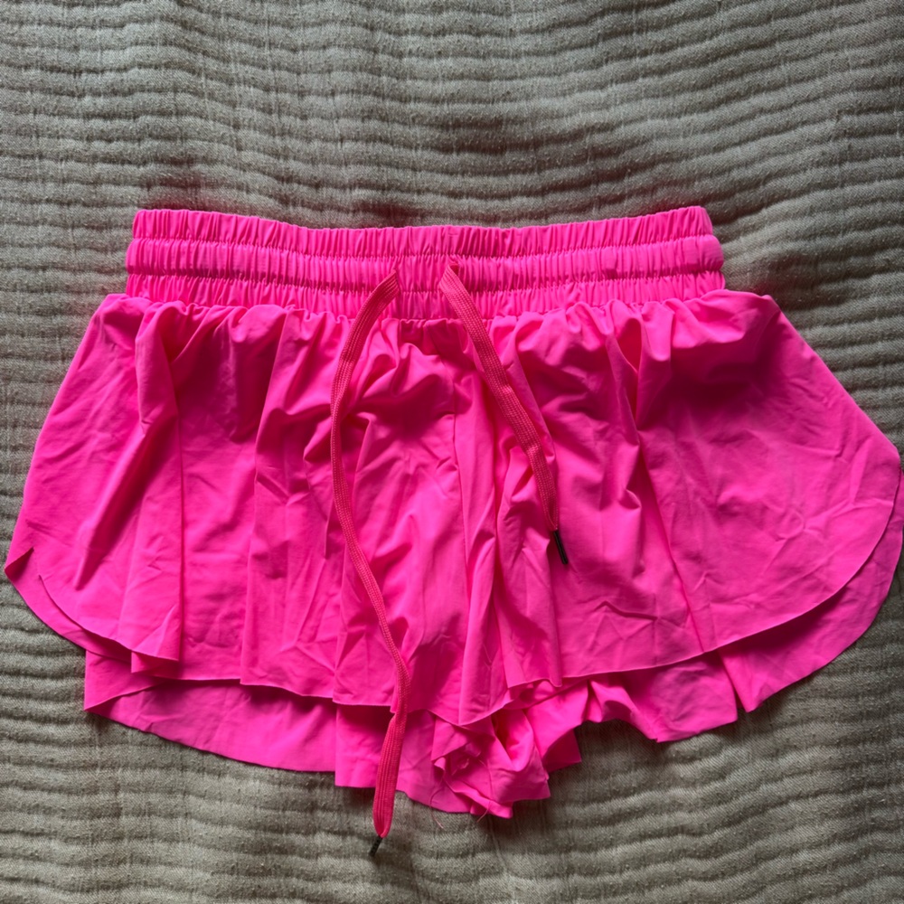 Pink athletic flowy shorts